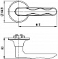 Ручка защелка 6024 CP-E (кл./фик.) хром
